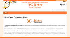 Desktop Screenshot of biotecnologia.ufscar.br