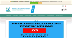 Desktop Screenshot of ppgpsi.ufscar.br