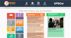 Desktop Screenshot of proex.ufscar.br