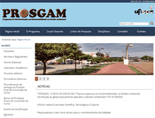 Tablet Screenshot of ppgsga.ufscar.br