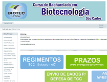 Tablet Screenshot of biotec.ufscar.br